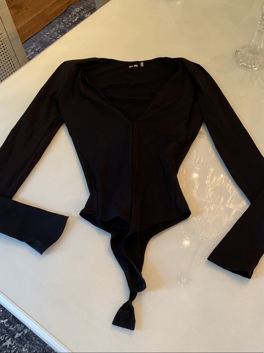 ALIX  NYC BLACK BODYSUIT IN MEDIUM